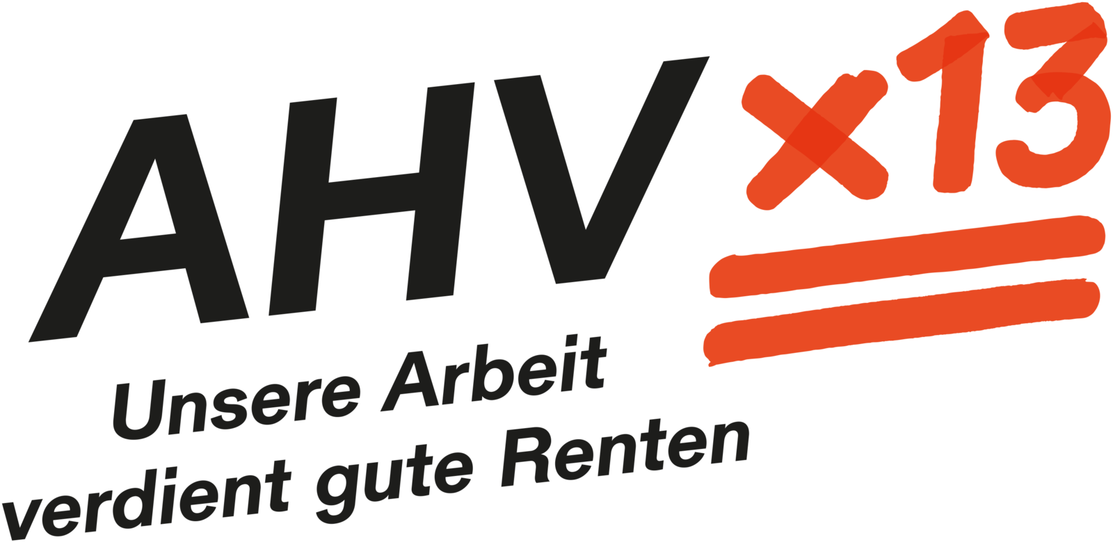 Logo AHVx13 - Unsere Arbeit verdient gute Renten